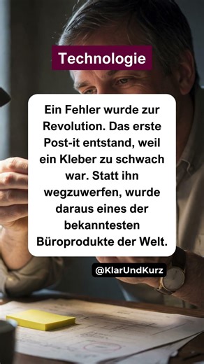 Der Fehler, der Post-it erfand. #technologie
