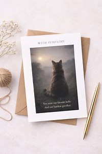 Cat Loss Sympathy Card – Peaceful Photo, A5 Folded (digital Download) - Etsy Canada