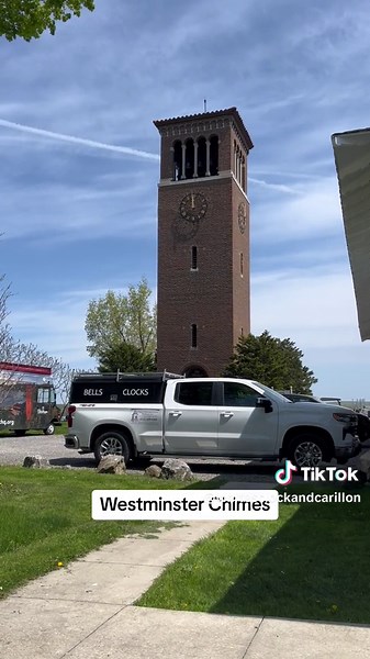 I have serviced this tower since 2000. One of my favorite customers. #millerbelltower #westminster #ticktockbellclock #bells #clocktower #whitescc #whitesclockandcarillon