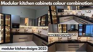 1.6K views · 38 reactions | Modular kitchen cabinets color combination | best modular kitchen design with price | | Johal kitchen & woodwork | Facebook