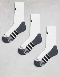 adidas Running crew socks in white and black 3 pack | ASOS