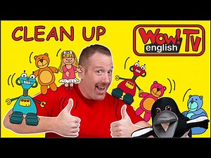 Clean up Games with Steve and Maggie | Tidy up the Toys with Wow English TV | Stories for Kids - Videos For Kids