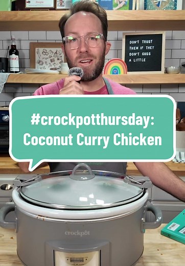 Coconut Curry Chicken Thighs for #CrockpotThursday