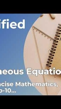 Class 9, Simultaneous Equations, Concise Mathematics, Excs 6C, Qno-10...