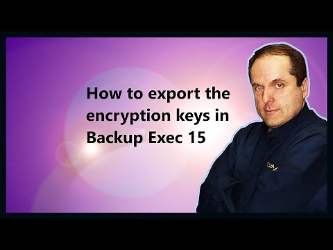 How to export the encryption keys in Backup Exec 15