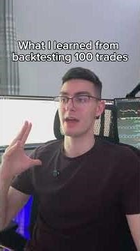 What I learned from back testing 100 trades #backtesting