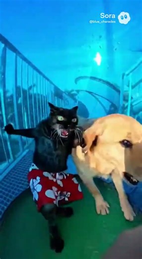 Going down a water slide #sora #funny #soralife #cat #cuteanimals