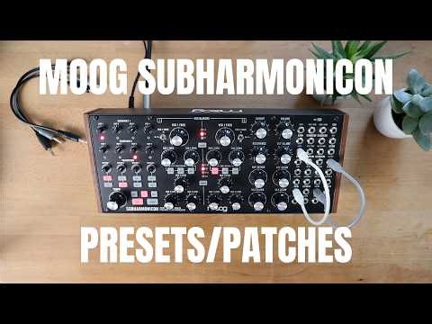 Moog Subharmonicon Presets/Patches from the Manual (no talking)