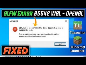 How to fix GLFW error 65542 minecraft