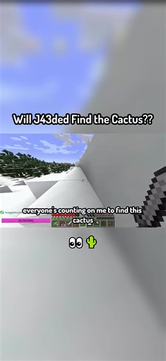The HARDEST Minecraft resource to find ever 🤣🌵 #minecraft #viral #cactus #youtube #gaming