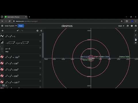 Solar System Animation in Desmos
