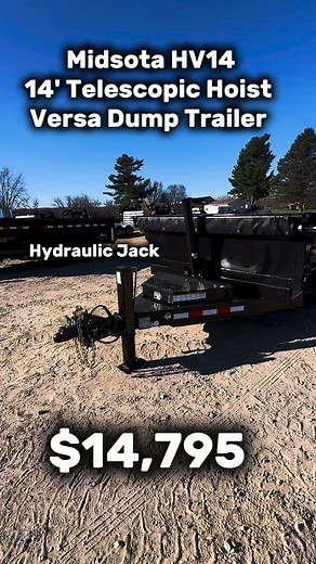 Now available! 608-525-0277. Midsota Trailers #frenchvilletrailersales #dumptrailer #trailersforsale #MidsotaTrailers #telescopicdumptrailer | Frenchville Trailer Sales, LLC