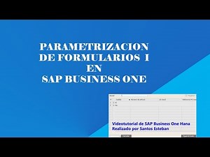 Parametrización de formularios I en SAP Business One