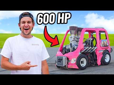 Motor Swapped Barbie Jeep! (Crashes in first minute)