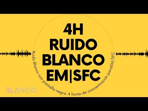 ⚪🎧RUIDO BLANCO TDAH 4h | PANTALLA NEGRA | ❌SIN ANUNCIOS
