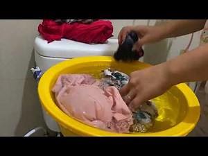 So relax 💦 ASMR - How to wash clothes with hand 🤍 sound water 💧
