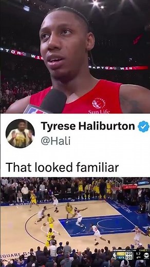 Tyrese Haliburton had to mention the similarities in that one | #NBAPlayoffs