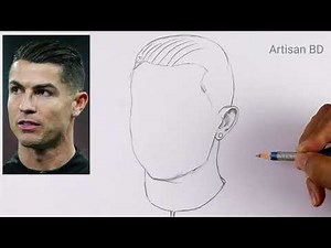 How to Draw CR7 as a Cartoon | Fun Cristiano Ronaldo Caricature