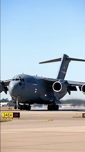 Giant C-17 Touches Down Smoothly! #airplane #crewlounge #aerotime #freeplane #overflight #landing