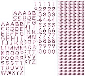 Blulu Rhinestone Letter Stickers for Graduation Cap Grad Cap Decorations Diamond Glitter Alphabet Number Stickers Stick on Small for Scrapbooking Fabric Handicraft Art Supplies(Pink)