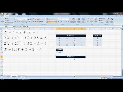 Excel for Chemical Engineers I 09 I Basics [Matrices Operations] (8/10)