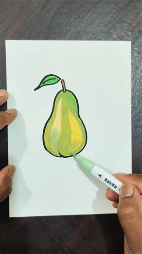 Easy pear drawing #howtodraw