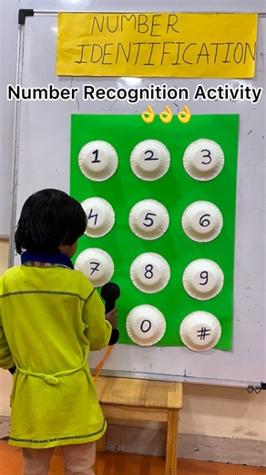 School on Instagram: "#numberrecognitionactivity #learningbydoing"