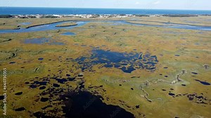 Barnstable Marsh Aerial on Cape Cod in New England