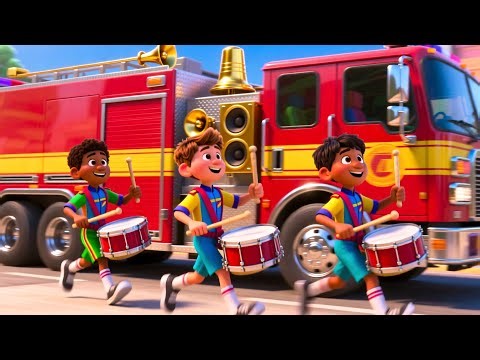 Bang Bang Baby Fire Engine Glow 🚒🎶 | Fire Truck Song for Kids | Fun Rescue Nursery Rhyme