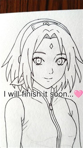 🌸 Sakura Haruno Pencil Drawing | Naruto Fan Art #Shorts