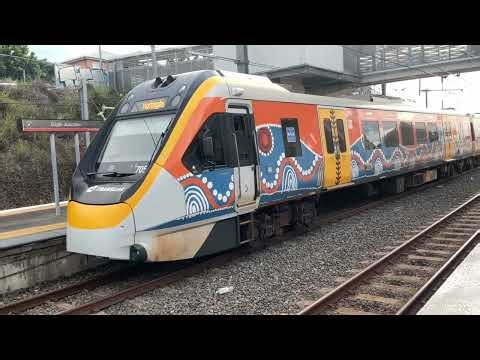 Aboriginal Northgate 705 Departing Eagle Junction Train Station Platform 2