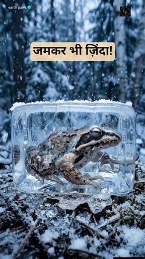 जमकर भी ज़िंदा! 🐸 wood frog का हैरान कर देने वाला राज 😱 #shorts #wildlife #woodfrog