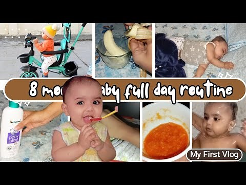 8 Month Baby Food and Full Day Routine || What My 8 Month Old Eats In A Day