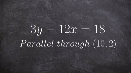 Learn how to write and graph a parallel line through a given point