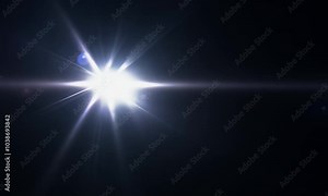 Bright white light creates intense starburst effect on transparent background.