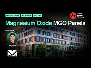 Magnesium Oxide MGO Panels [Webinar]
