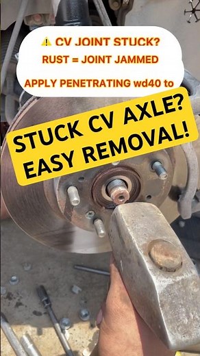How to Remove a Stuck CV Joint from the Hub Without Damage #CVJoint #CVAxle #automobile #repair