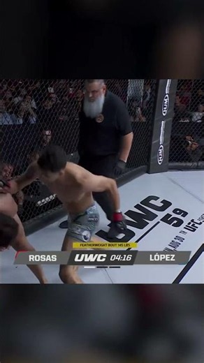 Kevin Rosas gets the TKO victory in the first round! #UWC58