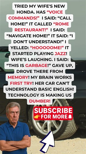 ⭐VOICE COMMAND FAIL VS. REAL BRAIN! 🗿🚗 SIGMA GRANDPA #shorts #cars #fails #honda #tech #wisdom