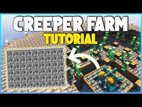Minecraft EASY Creeper Farm Tutorial! 1.20+ (1700+ Gunpowder P/H) (No Cats & No Redstone)