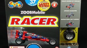 Design and race cars with the #ZOOB Racer building set. This kit includes 37 ZOOB pieces, plus 4 sturdy wheels with quality rubber tires. Find easy to follow picture instructions to build 9 different free-wheeling vehicles or use your imagination to create your own! learn more: http://bit.ly/1wC9r5w | ALEX Brands