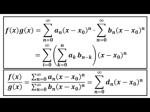 Infinite Sequences and Series: Multiplication and Division of Power Series