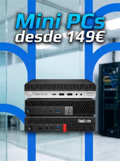 ¿Sigues pagando 600 € por una torre gigante? 😳 Mira estos Mini PCs. 💻 Lenovo, Dell y HP. ⚡ Intel i5 e i7. 💾 Hasta 64 GB de RAM ampliable. 📦 Hasta 2 TB de almacenamiento. 💸 ¡Modelos por menos de 150 €! Ocupan poco. Tu bolsillo también lo nota. 💬 Comenta MINI y te mandamos la lista por privado. #InfoComputer #MiniPC #PCBarato #SetupEscritorio #Tecnologia #OfertasTech #Ordenadores