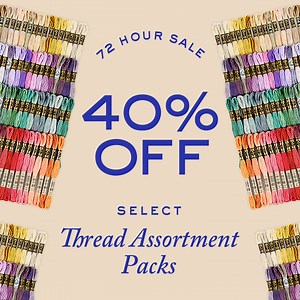 For 72 hours only, enjoy 40% off select thread assortments! It’s the perfect time to restock your craft stash for all your 2025 craft projects. | DMC | Facebook