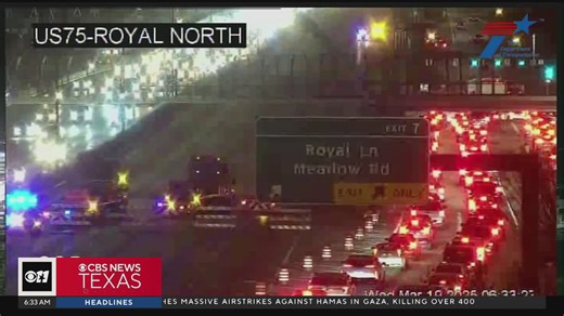 US 75 through Dallas closed due to crash involving pedestrian