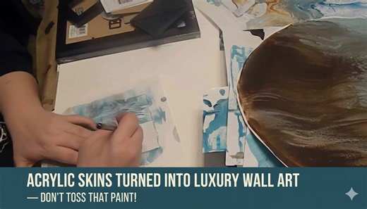 Acrylic Skins Turned Into Luxury Wall Art — Don’t Toss That Paint!