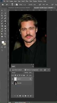 Photoshop 2026: Add Real Mustache to Any Face - No Drawing Skills! #shortsvideo #shorts