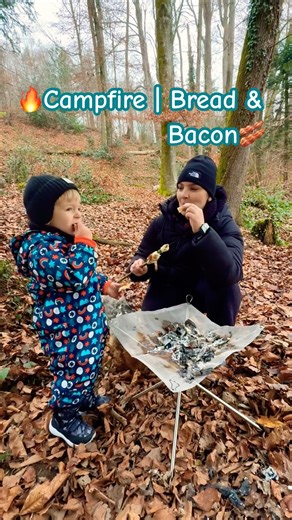 🔥Campfire | Bread & Bacon in the forest