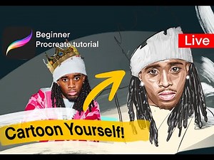 How to Draw Kai Cenat in Procreate | Beginner Digital Portrait Tutorial