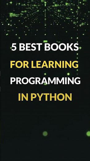 5 BEST books for learning PROGRAMMING in PYTHON. #python